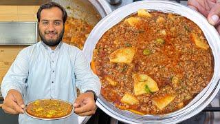 1kg Perfect Aloo Keema Recipe - Dhaba Style Gravy wala keema