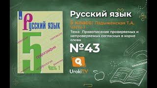 Упражнение №43 — Гдз по русскому языку 5 класс (Ладыженская) 2019 часть 1