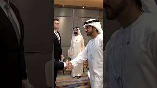 Sheikh Mohammed Bin Rashid Al Maktoum Sheikh Hamdan Sheikh Maktoum Met By Elon Musk #shorts #dubai