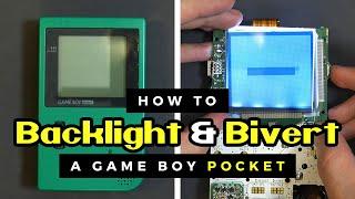 Backlight and Bivert a Game Boy Pocket - Full Install