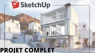 COMMENT REALISER  UNE MAISON SUR  ( SKETCHUP 2021) de A a Z