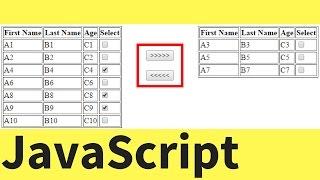 JavaScript - How To Transfer Rows Between Two HTML Table In Javascript [ with source code ]