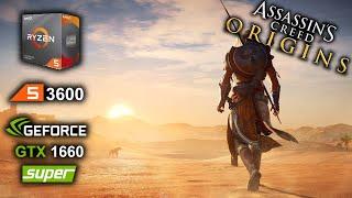 Assassin's Creed Origins Ryzen 3600 + GTX 1660 Super best settings benchmark