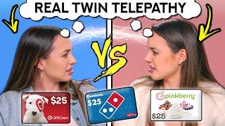 Real IDENTICAL TWINS Try The Twin Telepathy Challenge (ft. The Merrell Twins)