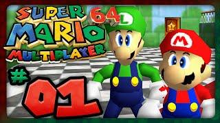 Super Mario 64: Multiplayer - Part 1: Who Let The Chomp Out! (2 Player)