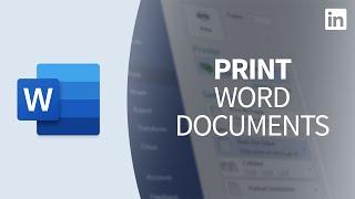 Word Tutorial - How to PRINT documents