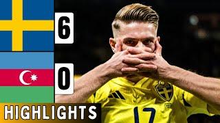 Sweden Vs Azerbaijan 6-0 | EXTENDED HIGHLIGHTS | UEFA Nations League | Gyokeres | Kulusevski