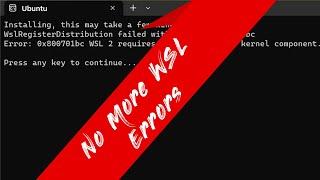 WSL 2 requires an update to its kernel component | WslRegisterDistribution Failed with Error
