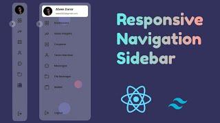 Create a responsive  sidebar with react and tailwind css