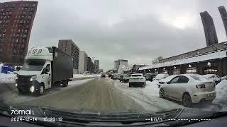 Driving in Moscow city: Бутырский - Марфино 14/12/2024 (timelapse 4x)