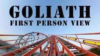 Six Flags Magic Mountain Goliath Roller Coaster First Person View