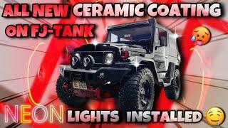 Full Zero Meter Ceremic Coating On Fj-Tank  Ft Neon lights Installed ️