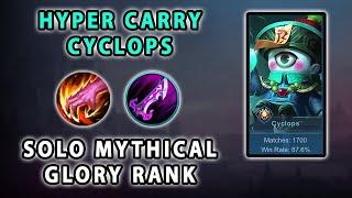 Hyper Carry Cyclops In Solo Mythical Glory Rank | Mobile Legends