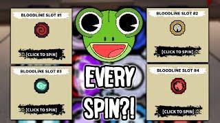 Every Spin is a RARE Bloodline in Shindo Life?!