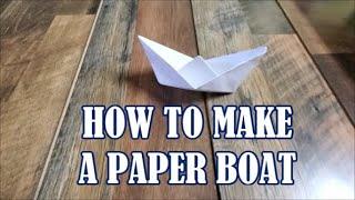 How To Make A Paper Boat EASY