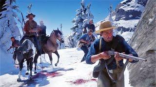 US Army vs Wapiti Indians in Slow Motion | Red Dead Redemption 2 NPC Wars 54