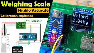 HX711 Load Cell Arduino | HX711 calibration | Weighing Scale | Strain Gauge