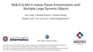 RGB-D SLAM in Indoor Planar Environments with Multiple Large Dynamic Objects