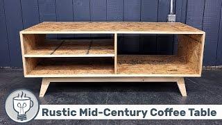 Rustic Mid-Century Modern Coffee Table