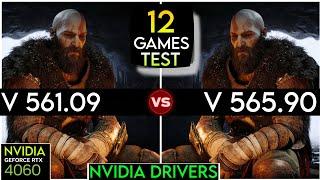 Nvidia Drivers (V 561.09 vs V 565.90) - Test In 12 Games - RTX 4060