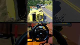 Live Accident Euro truck simulator 2 steering wheel gameplay #shorts