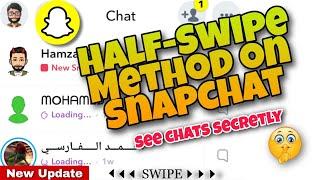 How to half swipe on Snapchat new update 2023