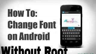 How To Change Font On Android  Without  Root