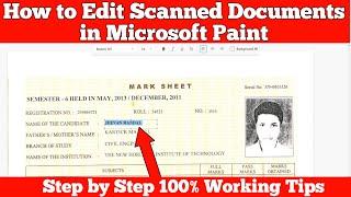 How to Edit Scanned Document in Microsoft Paint