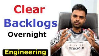 How to Clear Backlogs in Engineering/B.Tech | Strategy to Pass Engineering Exams in Overnight Hindi