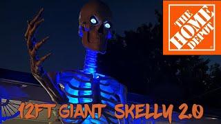 NEW SKELLY 2.0!! 2024 HOME DEPOT 12FT SKELETON!! UNBOXING, SET UP & DEMO!! 🩻