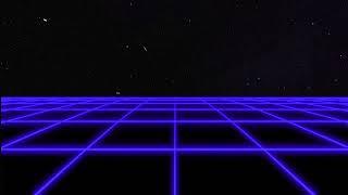 80’s Grid Space Background Retro Vintage Glowing Tron Simulation Green Screen Chroma Key Footage