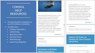 How to Use the Simulation Help Resources from COMSOL