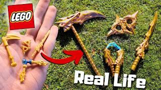 I Built the Epic Golden Weapons from Ninjago in Real Life!