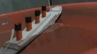 Titanic paper model sinking