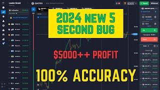 2024 New 5 Second Bug For Quotex | 100% Working | $300 To $5342 Live Trade