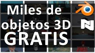  Galería con miles de objetos 3D GRATIS desde Blender - Tutorial Blender español para principiantes