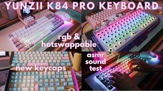 PRO features for less - Yunzii KC84 Pro Mechanical Keyboard Unboxing Review + ASMR Typing Sound Test