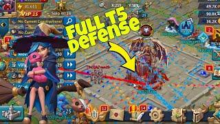 Lords Mobile - K99 wonder war action. Emperor accounts fight each other. Full t5 defense!