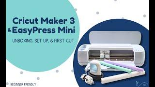 Unboxing, Set Up, & First Cut: Cricut Maker 3 & Cricut EasyPress Mini | 2 Cricut Projects