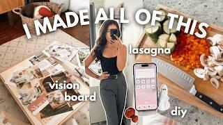 COZY FALL VLOG: meal prepping, vision board & air dry clay DIY