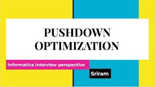 Informatica interview preparation 4 push down optimization