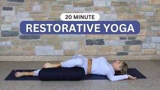 Restorative Yoga for Relaxation 20 min (Rest and Recover) | Yoga 4:13 with Tauni