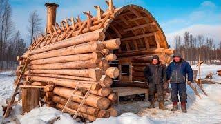 Two Brothers Build Amazing Log Cabin Off Grid From Scratch | by @lifeinthesiberianforest1