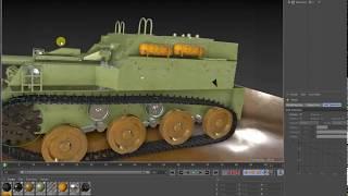 ASU 57 Tank xpresso Rigged cinema 4d