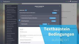 Bedingungen in Textbausteinen - autoiXpert KFZ-Gutachten-Software