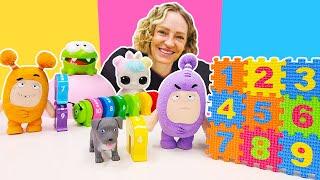 Lehrreiches Video für Kinder - Nicoles Spielzeug Kindergarten. Wir lernen spielerisch die Zahlen.