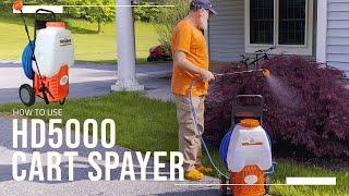 How To Use The HD5000 Backpack Sprayer with Custom Cart? | PetraTools