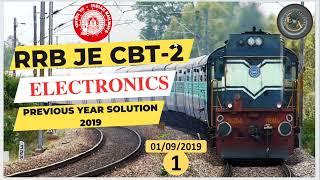 RRB JE CBT-2  Electronics Previous year solution | RRB JE CBT-2 Previous year solution 2019 | RRB JE