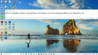 How to Update Audio Sound Driver Windows 10/11  Fix sound problems in Windows 10