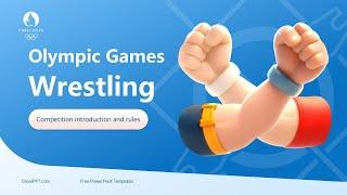 Olympic Wrestling Presentation Template by GreatPPT